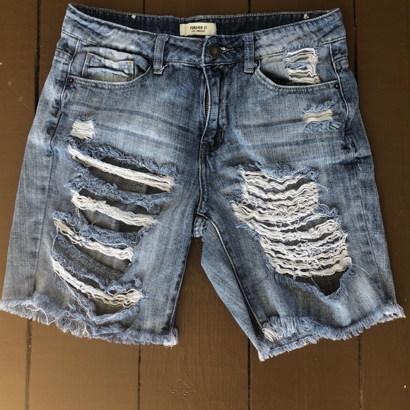 Forever2 Ripped Jeans Shorts 